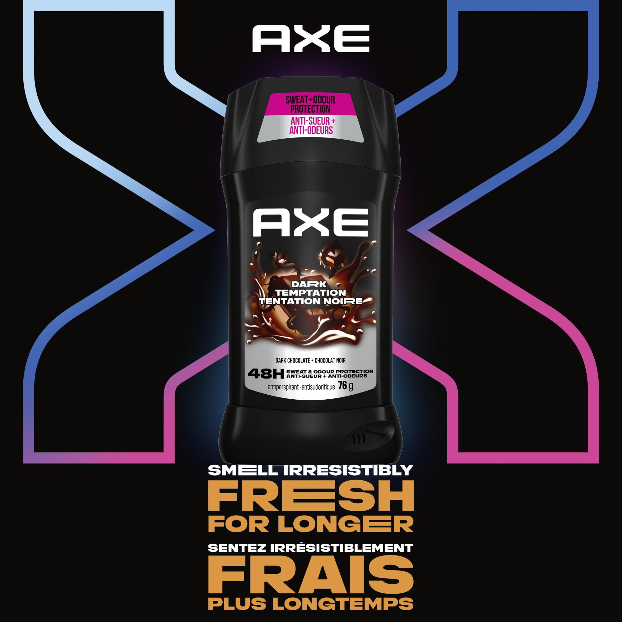 AXE Dark Temptation Antiperspirant Stick for 48-Hour Sweat and Odour Protection, Dark Chocolate, 76g, 76 g Antiperspirant