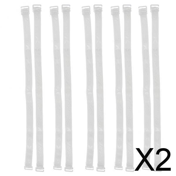 2x 5 Pares Correa de Elástico Estirable Cinta de Hombro de Reemplazo para Bra de Mujer 2 piezas