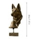 thumbnail image 3 of Timbre vintage de bienvenida de pastor alemán | Escultura de resina con acabado en bronce antiguo | Timbre funcional con letrero de bienvenida | Fácil montaje para puerta de entrada y portón, 3 of 5