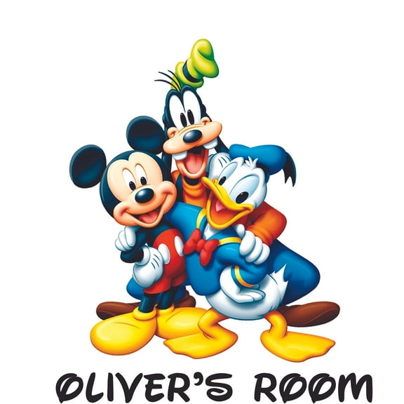 Donald Goofy Cartoon Characters Decors Wall Sticker Art Design Decal for Girls Boys Kids Room Bedroom Nursery Kindergarten House Home Decor Stickers Wall Art Vinyl Decoration (10x10 inch)