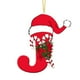 thumbnail image 2 of Colgante de árbol de Navidad de acrílico 2D con letras | Juego de 26 adornos con iniciales del alfabeto para decoración navideña, 2 of 6
