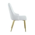 thumbnail image 5 of Milan Krystal White Faux Leather Stitched Channel Back Side Chair - Set of 2, 5 of 8