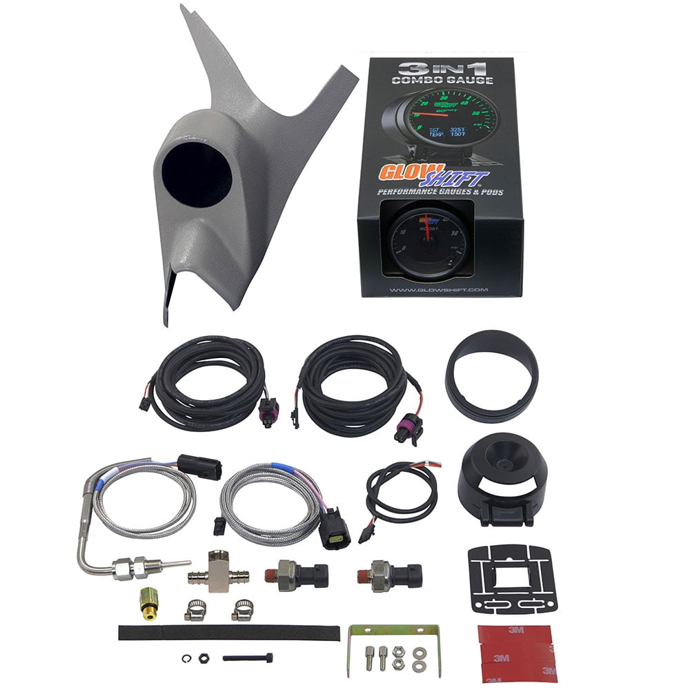GlowShift 20032007 Ford Super Duty Power Stroke Gray Single Gauge