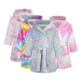 thumbnail image 3 of MXIEZI 2-13T Toddler Kids Girls Cartoon Bathrobe Pajamas with Belt Baby Boys Casual Fleece Bath Towel Hooded Sleepwear, 3 of 9