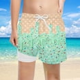 thumbnail image 3 of LRen Boys Swim Trunks with Compression Liner Kids Quick Dry Bathing Suit Boy Ice Cream Baseball Summer Swim Shorts, 3 of 6