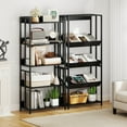 thumbnail image 2 of Costway 2 PCS 5 Tier Bookshelf 62" Tall Bookcase with Tiltable Shelves Display Storage Rack, 2 of 9