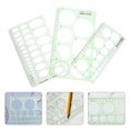 thumbnail image 3 of MasteelfCA 3Pcs Geometric Drawings Templates Stencils Plastic Measuring Template Rulers for Drafting, 3 of 9