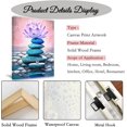 thumbnail image 6 of Zen Canvas Wall Decor Spa Stone Wall Art Lotus Blossom Picture Prints Purple Flower Painting Yoga Meditation Room Decor Frame (11.00"&nbsp;x&nbsp;14.00", Zen 2), 6 of 6