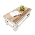 thumbnail image 4 of del Hutson Designs Landmark Pine Farmhouse Coffee Table, Natural/White, 4 of 10