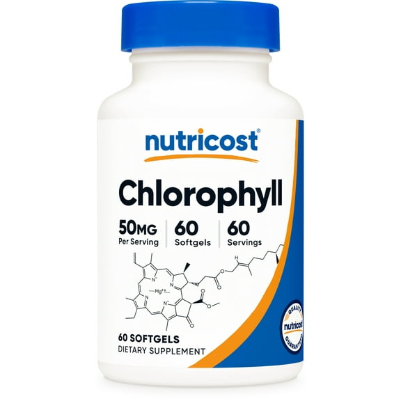 Nutricost Chlorophyll (50mg) 60 Softgels - Gluten-Free