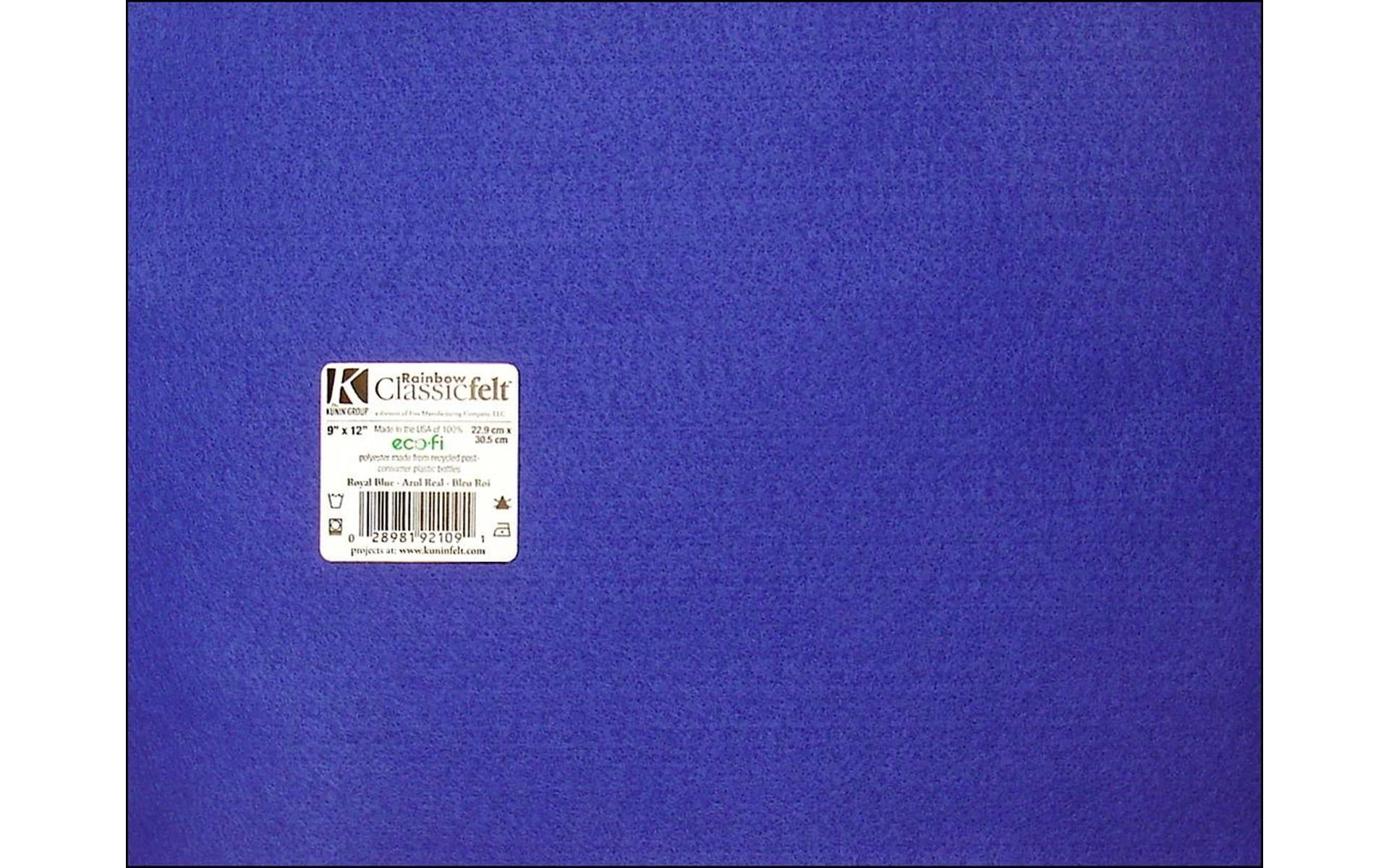 Kunin 9" x 12" Royal Blue Felt Sheet, 24 Count