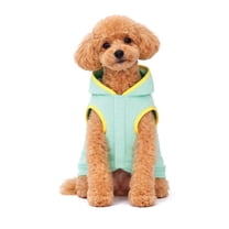 One Paw, Mint Hooded Dog Sweatshirt with Contrast Trim , Soft