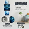 thumbnail image 4 of Designart "Swirling Blue Wave Spiral" Abstract Spirals Oversized Contemporary Clock - Set Of 3 - Multipanel Clock For Living Room Décor - Large Vertical Clock, 4 of 6