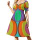 thumbnail image 3 of Mod Eyes In The Wood diseño psicodélico vestido de manga corta ropa mujer verano vestidos de fiesta elegantes para mujer, 3 of 7
