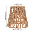 thumbnail image 2 of Wiywef Hand-woven Pendant Lamp Shade Boho Style Ceiling Pendant Lamp Cover Paper Rope Lamp Shade For Ceiling/Wall/Table Lamps, 2 of 7