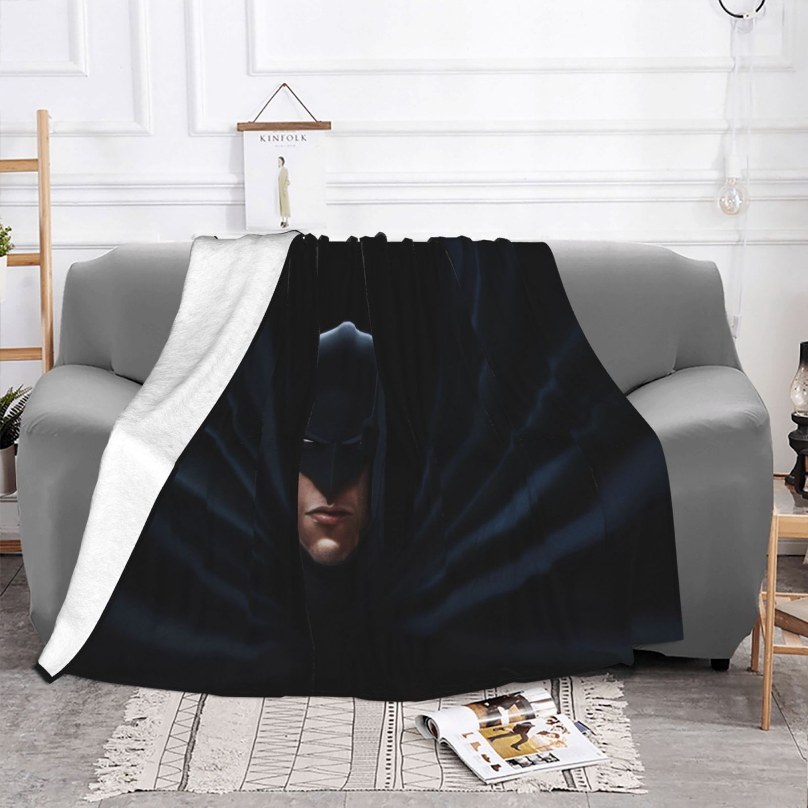 Batman Flannel Blanket - Comic-inspired, Multi-size, Ideal For Sofas 