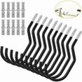 thumbnail image 1 of 10-Pack Bike Hooks Bicycle Storage Hooks Large Capacity Bike Hooks Bike Hook Set - Black - Suitable for Wall or Ceiling Mounting, 1 of 3