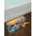 thumbnail image 2 of Sunset Bath Mat, View over the Rooftops of the Old City Cartagena Cathedral Colombian Coast Picture, Non-Slip Plush Mat Bathroom Kitchen Laundry Room Decor, 29.5 X 17.5 Inches, Multicolor, Ambesonne, 2 of 2
