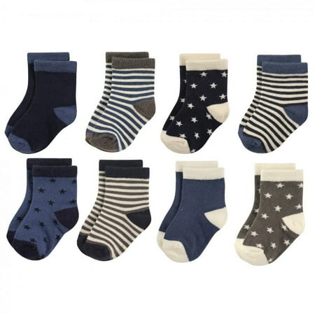 UPC: 0660168545739 | Hudson Baby Infant Boy Cotton Rich Newborn and Terry Socks  Stars  0-6 Months