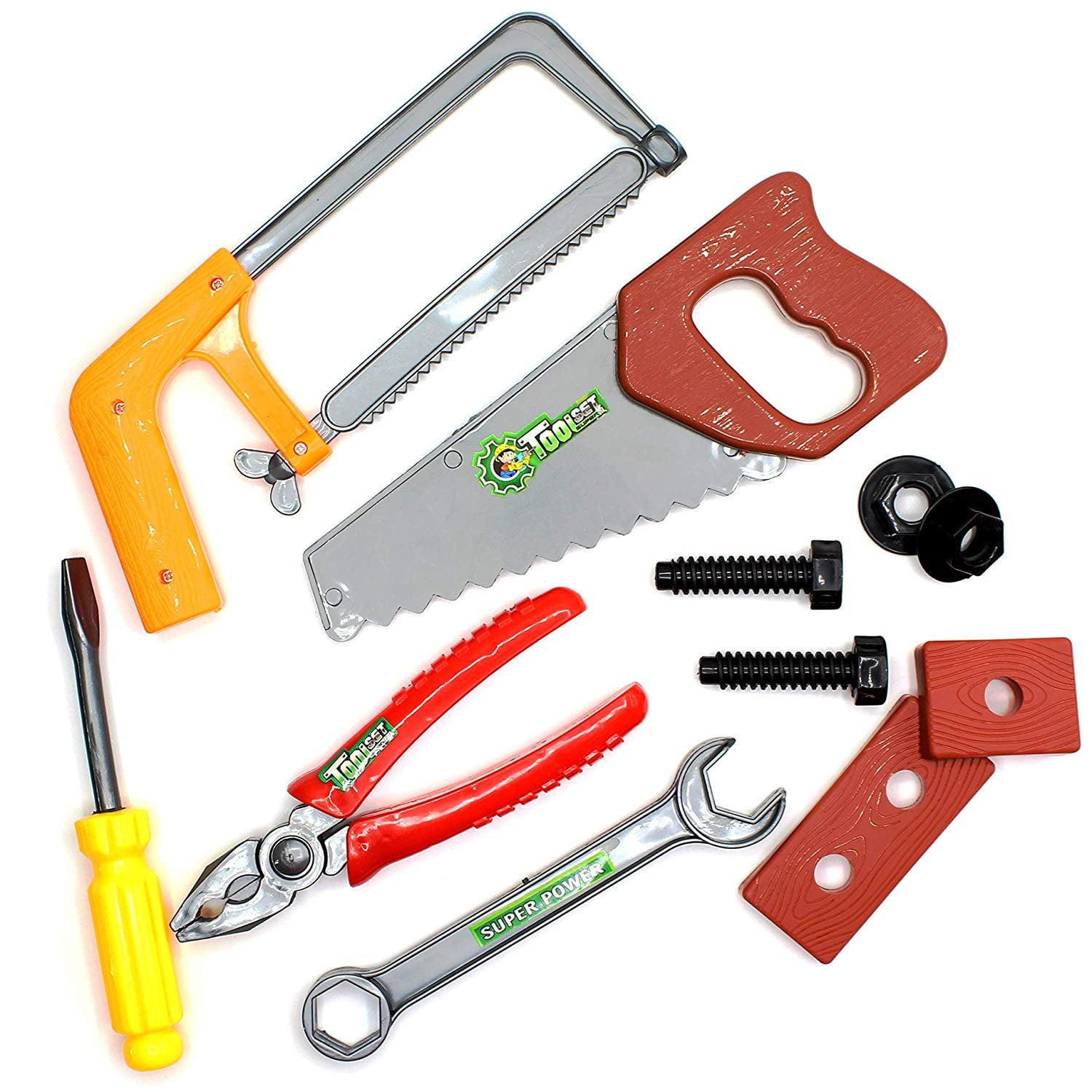 Kids Tool Set 10 Piece Construction Tool Set For Kids, Pretend Play