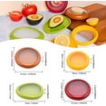 thumbnail image 2 of Silicone Fruit Storage Box, Dingrich 4 Pcs Reusable Vegetable and Fruit Storage Containers for Fridge, Plastic Shell Fresh Preservation Box for Avocado Tomato Onion Lemon, 2 of 9
