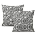 thumbnail image 1 of Luxurious 18x18 inch Decorative Pillow Cover Set - Classy Gray White Pattern for Sofa and Couch, 1 of 7