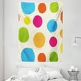 thumbnail image 1 of Abstract Tapestry, Colorful Dots Circular Disc Shaped Round Forms Kids Nursery Cute Graphic Print, Wall Hanging for Bedroom Living Room Dorm Decor, 60W X 80L Inches, Multicolor, by Ambesonne, 1 of 2