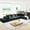 Black, variant on 6-Pillow Chenille Upholstered Sectional / Soft and Durable for Daily Use