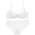 thumbnail image 1 of Sujetador transparente ultrafino de encaje sexy sin esponja, ropa interior para mujer, conjunto de sujetador pequeño con pecho grande, 1 of 6