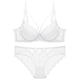 thumbnail image 1 of Sujetador transparente ultrafino de encaje sexy sin esponja, ropa interior para mujer, conjunto de sujetador pequeño con pecho grande, 1 of 6