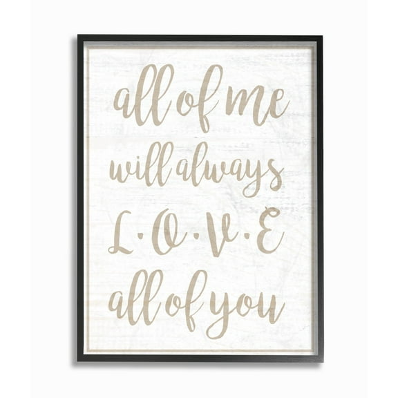 The Stupell Home Decor I Will Always Love All Of You White Wood Look Typography