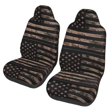 Vsdgher American Flag with Desert Camouflage Automotive Seat Covers for Cars Trucks and SUVs – Car Seat Covers for Truck Seat Protectors Set of 2