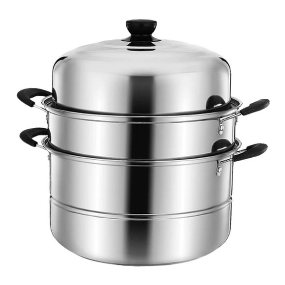 Olla portátil de acero inoxidable Utensilio de cocina Olla de vapor Olla de vapor Olla de vapor 30 cm