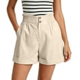 thumbnail image 6 of Utoimkio High Waist Button Shorts for Women Casual Paper Bag Waist Summer Shorts with Pockets, 6 of 7