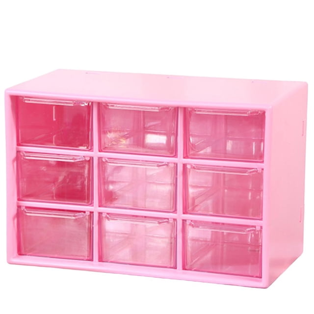 Storage Cabinet Organizer Drawer High Capacity with Hanging Hole Transparent And Visible Space-saving 6/9 Drawers Makeup Holder for Home