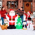 thumbnail image 4 of Firstness 6ft Christmas Inflatable,Christmas Blow ups Santa Snowman Xmas Tree Penguin Dog with LED Lights, Outdoor Decoration for Yard Garden Party, 4 of 14