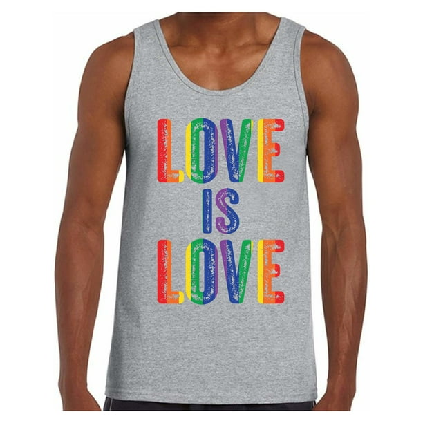 Awkward Styles Awkward Styles Love is Love Tank Top for Men LGBTQ