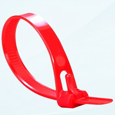 100 Pack Red Thick Cable Ties Heavy Duty Large 150mm x 7.6mm Strong Nylon Plastic Self-Locking 6 Inch Wrap Extra Long Zip Ties