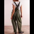 thumbnail image 4 of Mono Vaquero Holgado Informal Sin Mangas con Bolsillos Ajustable para Mujer Verde M, 4 of 7