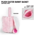 thumbnail image 2 of Personalized Pink Fuzzy Easter Bunny Basket With Initial, 2 of 4