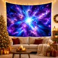 thumbnail image 3 of Cosmic Starburst in Swirling Nebula, Energetic Psychedelic for Space Lovers, Celestial Wall Art Decor, Housewarming Gift, Tapestry Wall Hanging for Bedroom and Dorm, 3 of 7