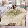 thumbnail image 3 of Rectangle Area Rug 3x5ft,Palm Tree Tropical Plant Stone Flower Washable Carpet Non-Slip Runner Accent Rugs Indoor Floor Mat for Bedroom Living Room Decor,Vintage Burlap Cotton, 3 of 9