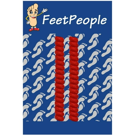 

FeetPeople Curly/Twister No-Tie Shoelaces 1 Pair Red