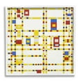 thumbnail image 4 of Stupell Industries Broadway Boogie Woogie Piet Mondrian Classic Abstract Painting Painting White Framed Art Print Wall Art, Design by one1000paintings, 4 of 5