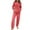 Watermelon Red, variant on Elainilye Fashion Women'S Pajama Sets Loungewear Solid Long Sleeve Hooded Tops And Elastic Waist Long Pants Set Homewear,Beige