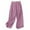 Pink, variant on Summer Women’s Pants Plus Size Solid Color Elastic Waist Straight Wide Leg Pants Women Fashion Casual Loose Lounge Pants With Button Side Pocket S-XXL