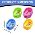 thumbnail image 3 of Oval Pencil Sharpener (Single Hole Cutter, Learners Art Tool), 10 Single-Hole Sharpeners Prevent Sharing, Learners Pencil Sharpener Oval Pencil Sharpener. 1 Set /10 Plastic Manual, By Kingtowag, 3 of 7