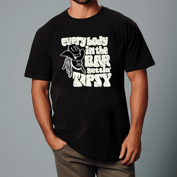 Everybody In The Bar Getting Tipsy Shaboozey Country Lyric Unisex T-shirt, for men & women, up to size 5XL