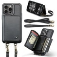 thumbnail image 2 of Jeehood C22 Series Zipper Wallet Leather Phone Case With Dual Lanyard, For,iPhone 14 Pro, 2 of 10