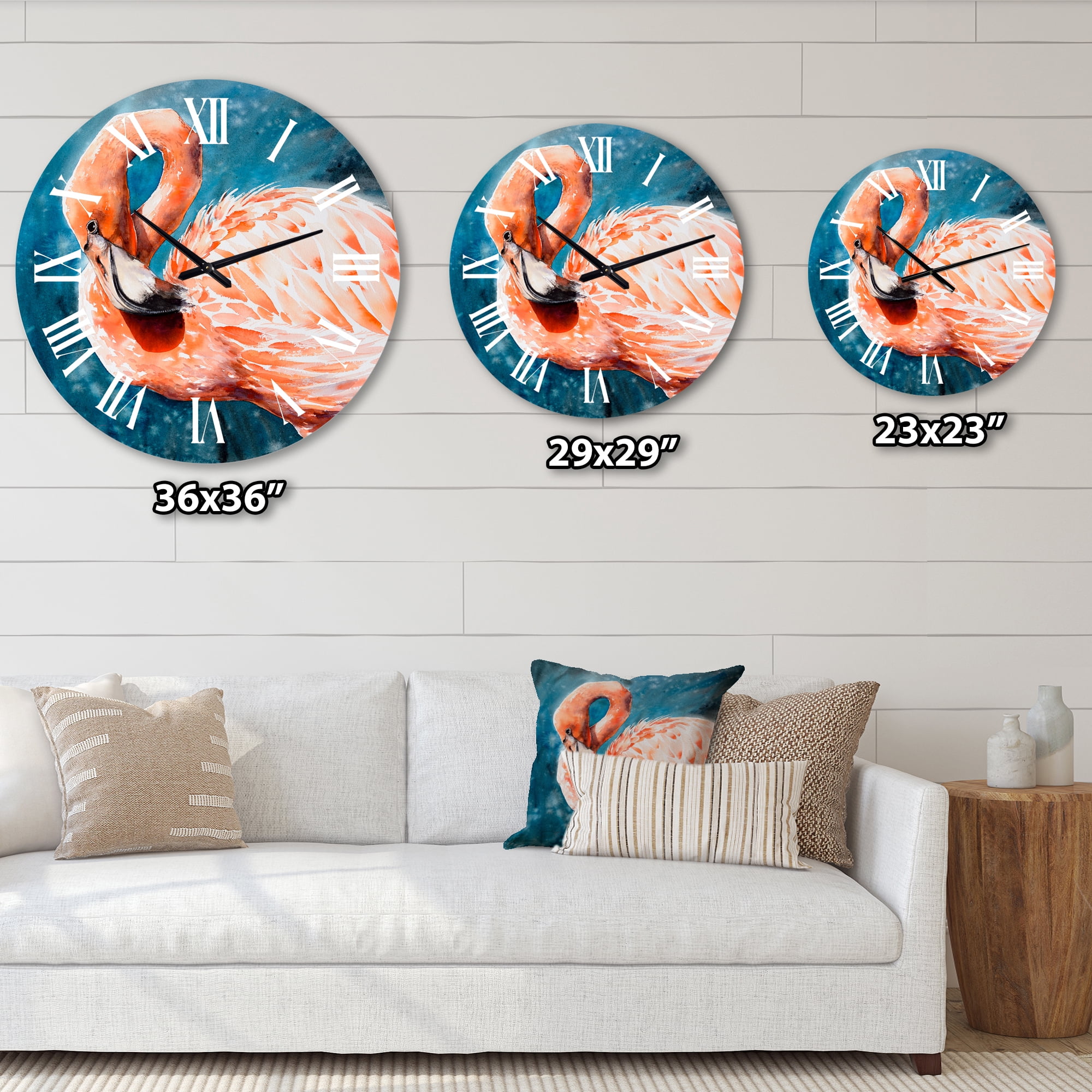 Designart 1 in Quartz Farmhouse Wall Clock